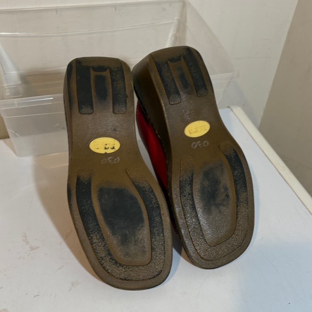 Born Cherry Red Leather Clogs - image 6